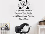 Mickey Mouse Mural Wall Coverings Mickey Mouse Quote Wall Decals Laughter is Timeless Words