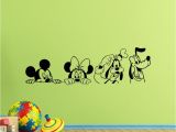 Mickey Mouse Mural Wall Coverings Set 4 Wall Decals Mickey Mouse Minnie Goofy Pluto Kids