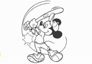 Mickey Mouse Playing Baseball Coloring Pages Mickey Playing Baseball Colouring Pages