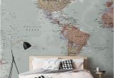 Middle Earth Map Wall Mural Classic World Map Wallpaper Stylish Map Mural