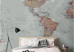 Middle Earth Map Wall Mural Classic World Map Wallpaper Stylish Map Mural