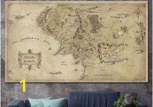 Middle Earth Map Wall Mural Lord Of the Rings Map