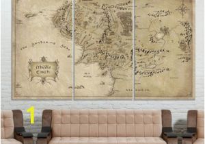 Middle Earth Map Wall Mural Lotr Art
