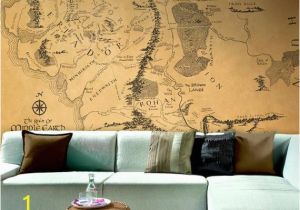 Middle Earth Wall Mural Lord Of the Rings Map Wallpaper Middle Earth Map Large Wallpaper Hobbit Map Print tolkien Map Wall Decal In Any Custom Sizes