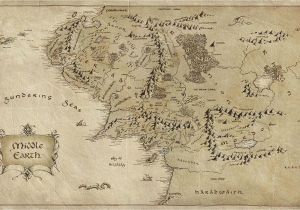 Middle Earth Wall Mural Middle Earth Map Wallpapers Wallpaper Cave