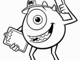 Mike Wazowski Coloring Page Door Monsters Inc Color Page