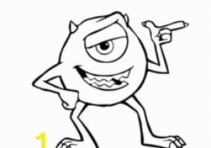 Mike Wazowski Coloring Page Drawing Pro Monsters Inc Characters Drawings