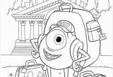 Mike Wazowski Coloring Page Kids N Fun