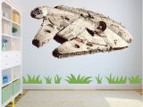 Millennium Falcon Wall Mural Star Wars Millenium Falcon Wall Art Decal Sticker Kids