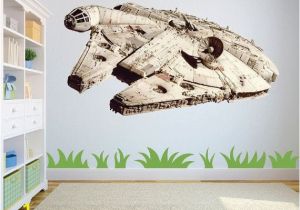 Millennium Falcon Wall Mural Star Wars Millenium Falcon Wall Art Decal Sticker Kids