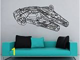 Millennium Falcon Wall Mural Wall Decals Star Wars Millennium Falcon Fighter Kids Boys Children Nursery Room Fice Window Wall Vinyl Decal Stickers Bedroom Murals