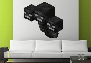 Minecraft Bedroom Wall Mural Handmade Reusable Minecraft wither Wall Decal Made by