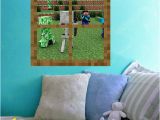 Minecraft Bedroom Wall Mural Surrounded Minecraft Window Vinyl Wall Decal by