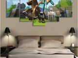 Minecraft Wall Murals 5 Pieces Canvas Painting Game Poster Minecraft Wall Art Home