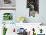 Minecraft Wall Murals Dropwow Cartoon 3d Vivid Minecraft Wall Stickers for Kids Rooms Art