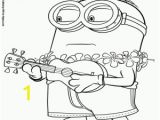 Minion Coloring Pages Bob A Minion with An Ukulele Coloring Page