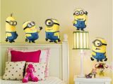 Minion Wall Mural Cute Small Man Wall Stickers for Kids Room Home Decorations 1404