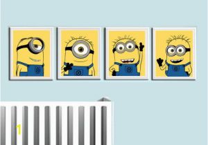 Minion Wall Mural Despicable Me Minions Nursery Art Prints Kids Wall Art