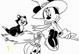Minnie Mouse Halloween Coloring Pages Minnie and Her Kitty