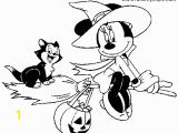 Minnie Mouse Halloween Coloring Pages Minnie and Her Kitty