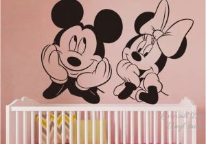 Minnie Mouse Murals Baby Nursery Cute Mouse Wall Sticker Family Love Animal Wall Decal