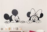 Minnie Mouse Murals Cartoon Wall Stickers Kids Bedroom Art Decor Cute Mickey Minnie