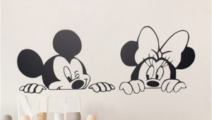 Minnie Mouse Murals Cartoon Wall Stickers Kids Bedroom Art Decor Cute Mickey Minnie