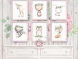 Minted Childrens Wall Murals 6 Deer Fox Bunny Rabbit Bear Owl Raccoon Boho Printable