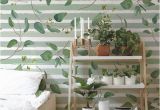 Minted Wall Mural Reviews Mint Leaf Stripes Removable Wallpaper Floral Wall Mural Leaves Wall Decor Peel and Stick Removable Reusable Repositionable Maf081