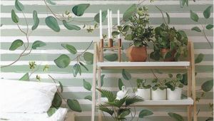 Minted Wall Mural Reviews Mint Leaf Stripes Removable Wallpaper Floral Wall Mural Leaves Wall Decor Peel and Stick Removable Reusable Repositionable Maf081