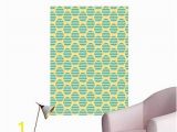 Minted Wall Mural Reviews Wall Decals B Like Pattern On Striped Background In Green