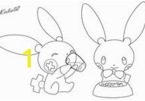 Minun Coloring Pages 45 Best Anime Line Art Images