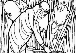 Miriam and Baby Moses Coloring Page Baby Moses Coloring Page