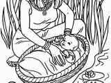 Miriam and Baby Moses Coloring Page Moses Moses Found Safely In River Of Nile Coloring Page