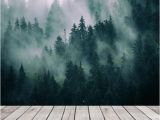 Misty forest Wall Mural Green forest Wallpaper Mural Removable Peel and Stick Wallpaper forest Wall Mural Foggy forest Remove Wallpaper Wall Mural forest 135