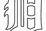 Mlb Team Logos Coloring Pages Detroit Tigers Logo Stencil Baseball Coloring Sheet
