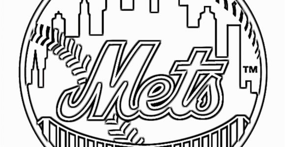 Mlb Team Logos Coloring Pages New York Mets Coloring Page Baseball Team Logo at Yescoloring