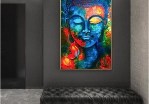 Modern Abstract Wall Murals Modern Buddhism at Peace Colourful Abstract Canvas Wall Art