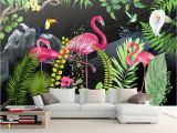 Modern Family Wall Mural Beibehang Custom Wallpaper Murals Hand Drawn Tropical Rainforest