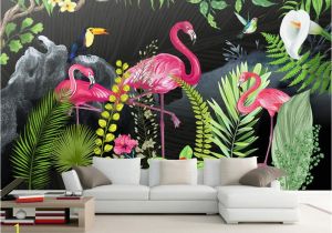 Modern Family Wall Mural Beibehang Custom Wallpaper Murals Hand Drawn Tropical Rainforest