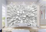 Modern Family Wall Mural Beibehang White 3d Radiant Stone Wallpaper Custom Wall Mural