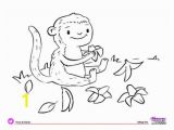 Monkey Face Coloring Pages Coloring Page Jungle Animals Monkey & Bananas by Monarca Language