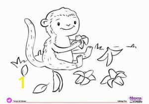 Monkey Face Coloring Pages Coloring Page Jungle Animals Monkey & Bananas by Monarca Language