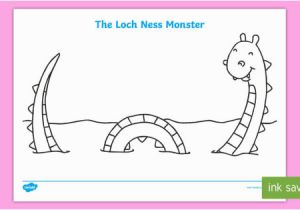 Monster Coloring Pages to Print Free Loch Ness Monster Coloring Sheet Teaching Resource