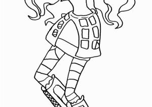 Monster High Robecca Steam Coloring Pages Monster High Robecca Steam Hold Head Coloring Page