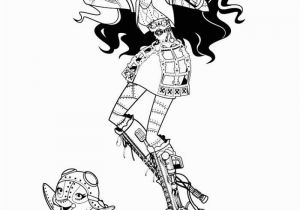 Monster High Robecca Steam Coloring Pages Monster Robecca Steam Fly with Pets Coloring Pages