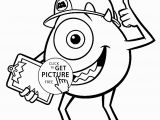 Monster Inc Coloring Pages to Print Mike From Monster Inc Coloring Pages for Kids Printable