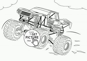 Monster Truck Coloring Pages Printable Bigfoot Monster Truck Coloring Page for Kids Transportation