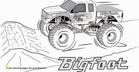 Monster Truck Coloring Pages Printable Truck Coloring Pages for Preschoolers 36 New Monster Trucks