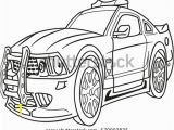 Monster Truck Police Car Coloring Page Cartoon Contour Illustration Monster Truck Police Stock